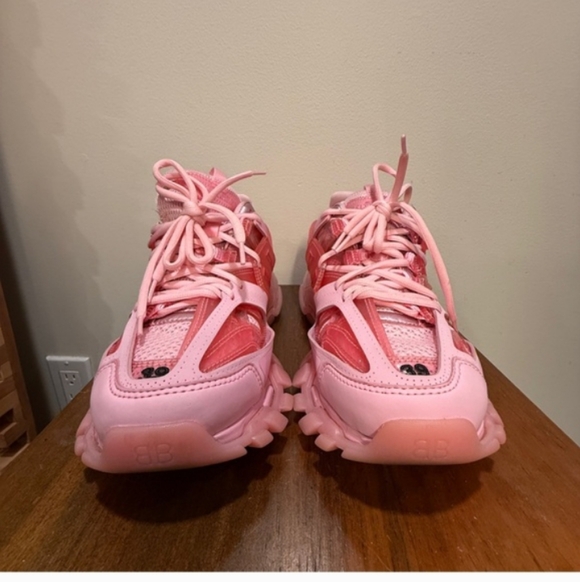 Balenciaga Shoes - Authentic Balenciaga Pink Track Sneakers - Pink